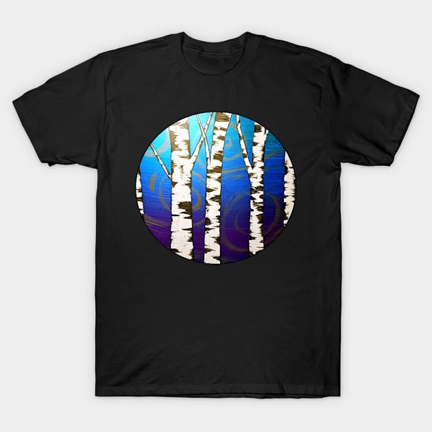 Blue Birches T-Shirt by hammerheadryker